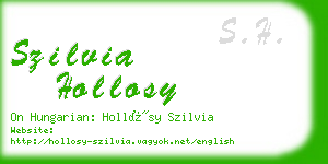 szilvia hollosy business card